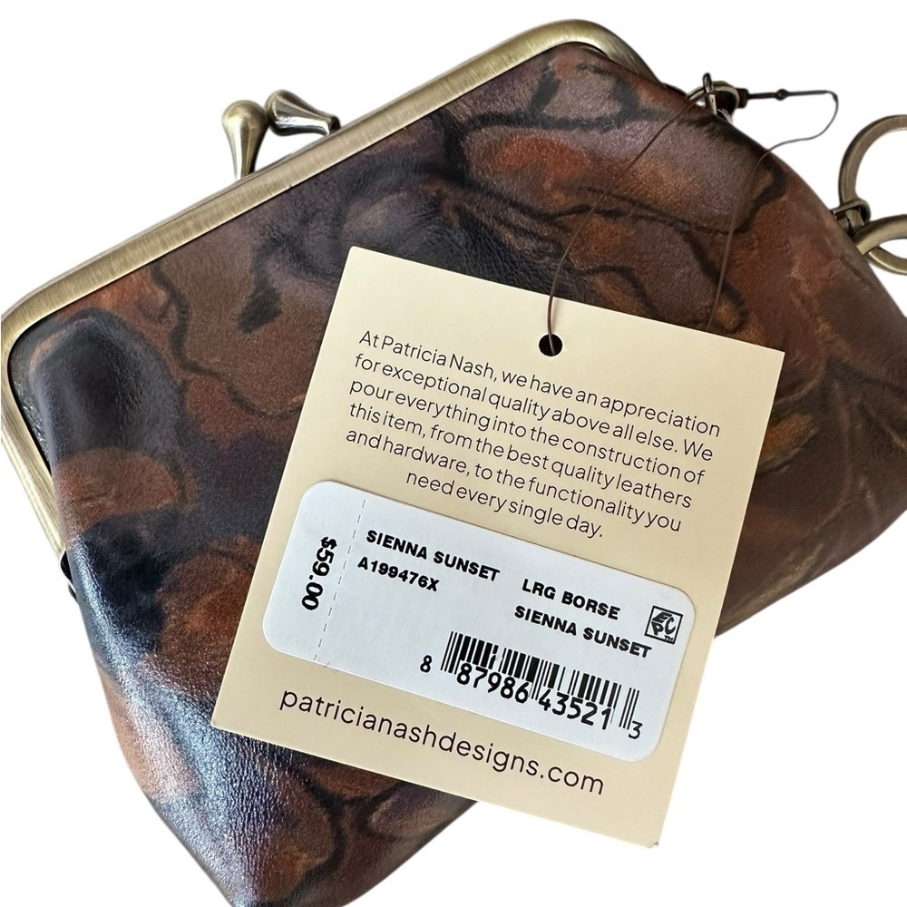 Patricia Nash Leather Borse Frame Coin Purse - Picture 6 of 8